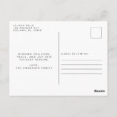 Vakantie Foto Post Card | Moderne kerst Briefkaart (Achterkant)