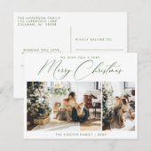 Vakantie Foto Post Card | Moderne kerst Briefkaart (Voorkant / Achterkant)