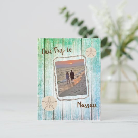 Vakantie Foto Verhard hout Briefkaart (Staand voorkant)