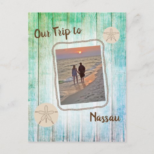 Vakantie Foto Verhard hout Briefkaart (Voorkant)