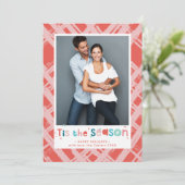 VAKANTIE FOTO vrolijke kleuren dit seizoen Feestdagenkaart (Staand voorkant)