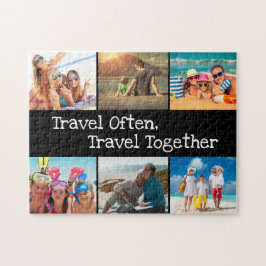 Vakantie fotocollage vaak reizen legpuzzel