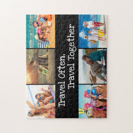 Vakantie fotocollage vaak reizen legpuzzel
