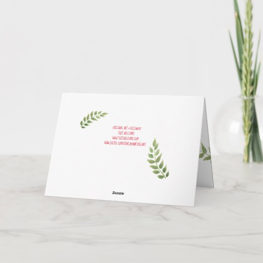 Vakantie Fotokaart Fox Schattige Christmas Woodlan Feestdagen Kaart (Achterkant)