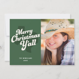 Vakantie fotokaart *Vrolijke Kerstmis Y'all* Kaart