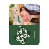 Vakantie fotokaart *Vrolijke Kerstmis Y'all* Magneet (Verticaal)