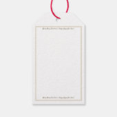 Vakantie  Frans Kerst naar Van Cadeaulabel (Achterkant)