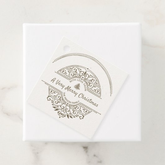 Vakantie Franse kerstboom Bedankjes Labels (In situ)