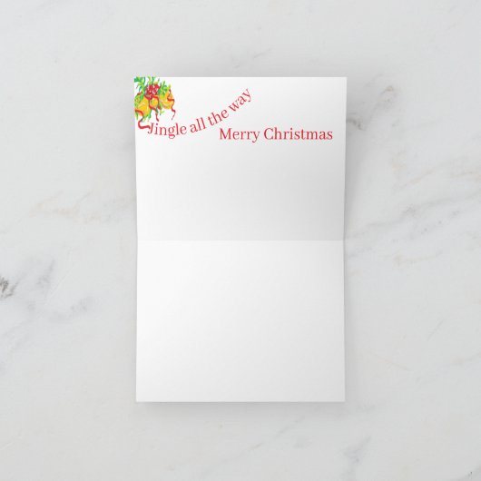 Vakantie G Kaart: Jingle Bells Feestdagen Kaart (Binnen)
