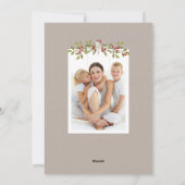 Vakantie Garland Merry & Bright Twee Fotokaart Feestdagenkaart (Achterkant)