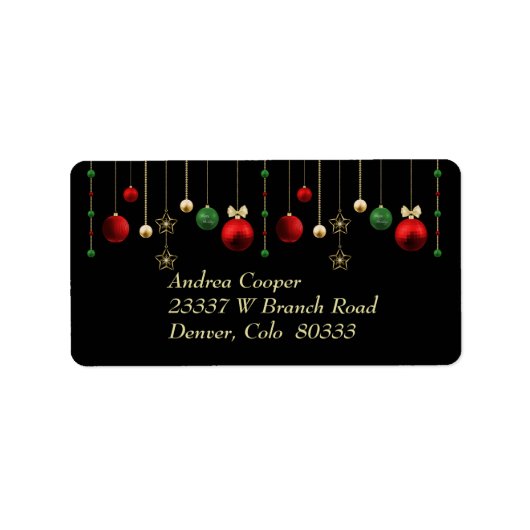 Vakantie Garland Zwart Etiket (Voorkant)