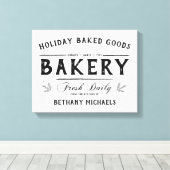 Vakantie Gebakken Goederen  Boerderij Naam Canvas Afdruk (Insitu (Houten vloer))