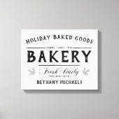 Vakantie Gebakken Goederen  Boerderij Naam Canvas Afdruk (Voorkant)