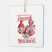 Vakantie geen plaats zoals Gnome Keramisch Ornament (Links)