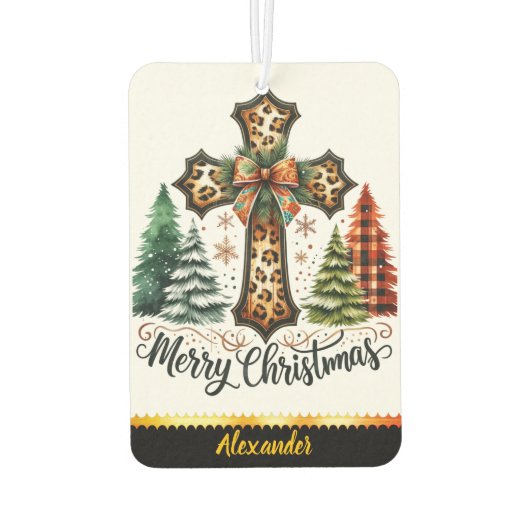 Vakantie geest met een grillige kerst luchtverfrisser (Achterkant)