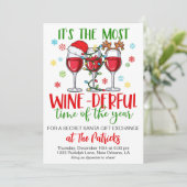 Vakantie Geheim Santa Party Kaart (Staand voorkant)