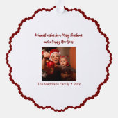 Vakantie Geloof Foto voor Kerstmis Ornament Kaart (Achterkant)