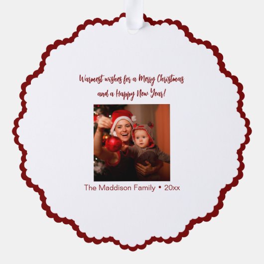 Vakantie Geloof Foto voor Kerstmis Ornament Kaart (Achterkant)