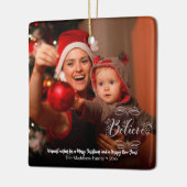 Vakantie Geloof Kaart voor Kerst Cheer Keramisch Ornament (Links)