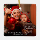 Vakantie Geloof Kaart voor Kerst Cheer Keramisch Ornament (Voorkant)