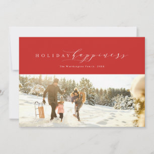 Vakantie geluk elegante kerst foto kaart