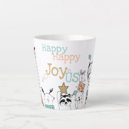 Vakantie gelukkige vrolijke Joy-oUS Kute Kerstdier Latte Mok