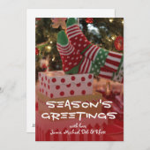 Vakantie gemepte voeten feestdagenkaart (Voorkant / Achterkant)