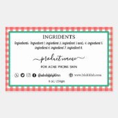 Vakantie geplakt zelfgemaakte zeep label rechthoek (Voorkant)