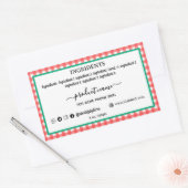 Vakantie geplakt zelfgemaakte zeep label rechthoek (Envelop)