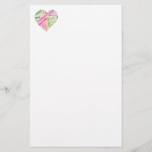 Vakantie gerelateerde woorden briefpapier