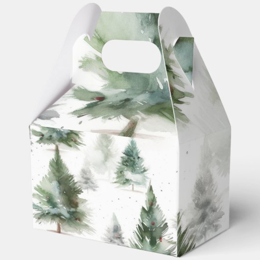 Vakantie geschenkdoos met handvatten – Fir Tree De Bedankdoosjes (Achterkant)