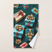 Vakantie geschenken Stijlvolle Wrap Goud Blauw Roo Bad Handdoek (Handdoek)