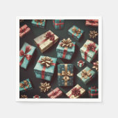 Vakantie geschenken Stijlvolle Wrap Goud Blauw Roo Servet (Voorkant)