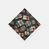 Vakantie geschenken Stijlvolle Wrap Goud Blauw Roo Servet (Hoek)