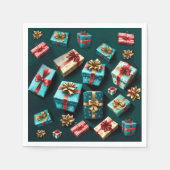 Vakantie geschenken Stijlvolle Wrap Goud Blauw Roo Servet (Voorkant)