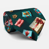 Vakantie geschenken Stijlvolle Wrap Goud Blauw Roo Stropdas (Opgerold)