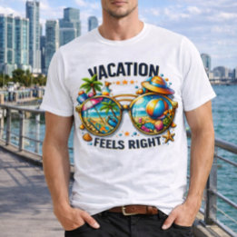 Vakantie Gevoel is goed Heren Basic T-shirt USA