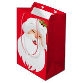 Vakantie Gift Bag Santa Medium Cadeauzakje (Achterkant Gekanteld)