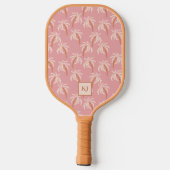 Vakantie Gift Boho Palm Custom Name Pickleball Paddle (Achterkant)
