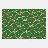 Vakantie Gift Wrap met snoep Canes en linten Inpakpapier Vel (Voorkant 3)