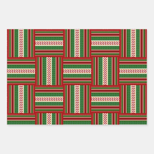 Vakantie Gift Wrap met snoep Canes en linten Inpakpapier Vel (Voorkant 2)