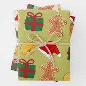 Vakantie Gift Wrapping Paper Flat Sheet Set van 3 (In situ)