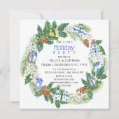 Vakantie Gift Wreath Corporate Kerstfeest Kaart (Voorkant)
