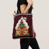 Vakantie Gingerbread House Canvas tas (Dichtbij)