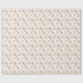 Vakantie Gingerbread Man Wrapping Paper Cadeaupapier (Vlak)