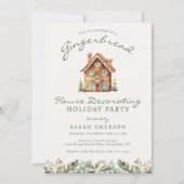 Vakantie Gingerbread Party Uitnodiging (Voorkant)