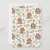 Vakantie Gingerbread Party Uitnodiging (Achterkant)