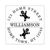 Vakantie Gingerbrood Circular Return Address Rubberstempel (Afrduk)