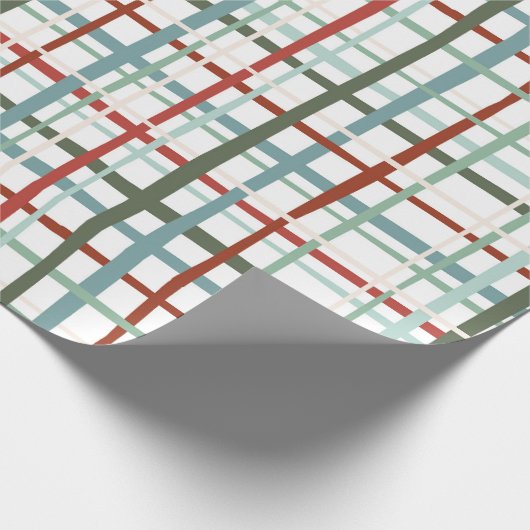 Vakantie Gingham - Vredig Cadeaupapier (Hoek)