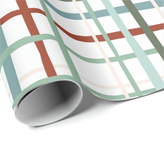 Vakantie Gingham - Vredig Cadeaupapier (Rol Hoek)